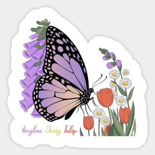 Foxglove-Daisy-Tulip Sticker